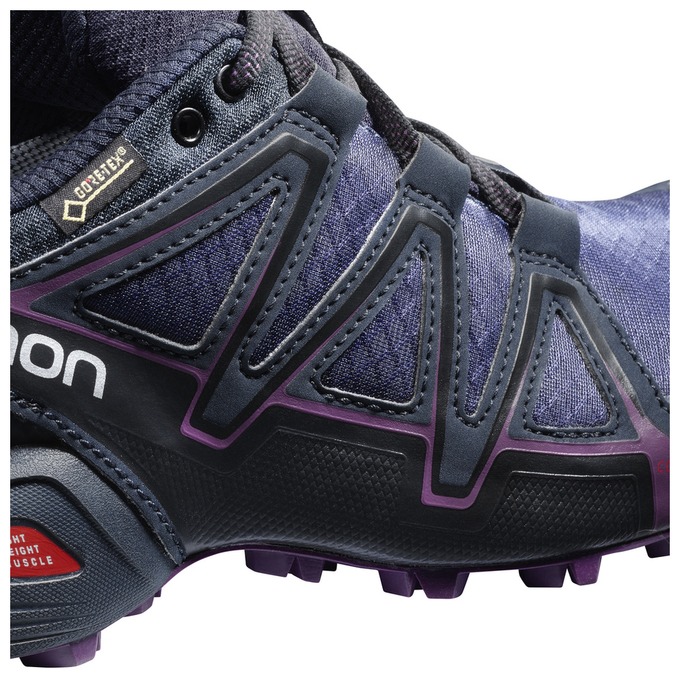 Women's Salomon SPEEDCROSS VARIO 2 GTX W Trail Running Shoes Navy | US-MQDW841