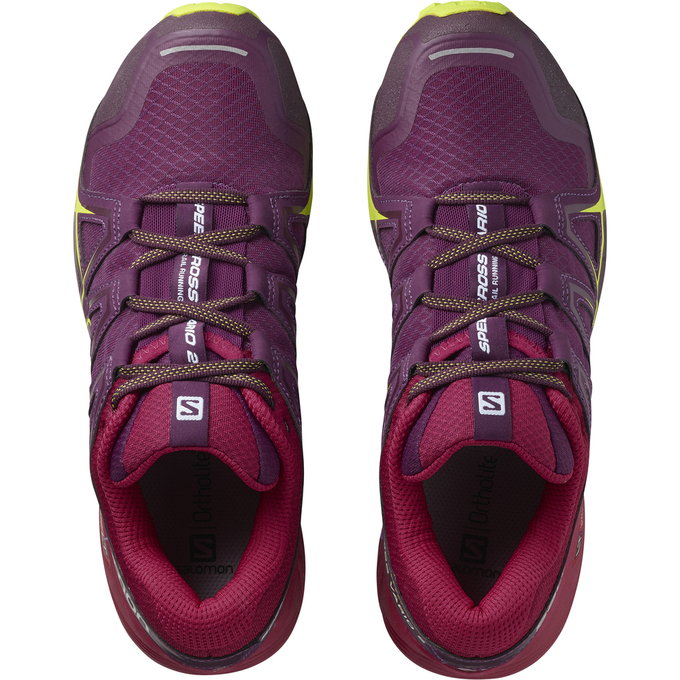 Women's Salomon SPEEDCROSS VARIO 2 W Trail Running Shoes Burgundy | US-BMVG385