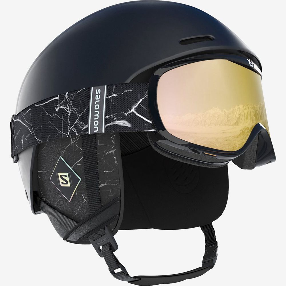 Women's Salomon SPELL+ Helmets Navy | US-YGTX627