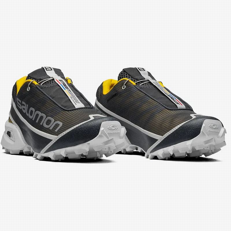 Women's Salomon STREETCROSS Trail Running Shoes Dark Blue / Yellow | US-JBZS795