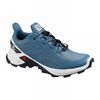 Women's Salomon SUPERCROSS BLAST W Trail Running Shoes Grey Blue / White | US-TCUK195