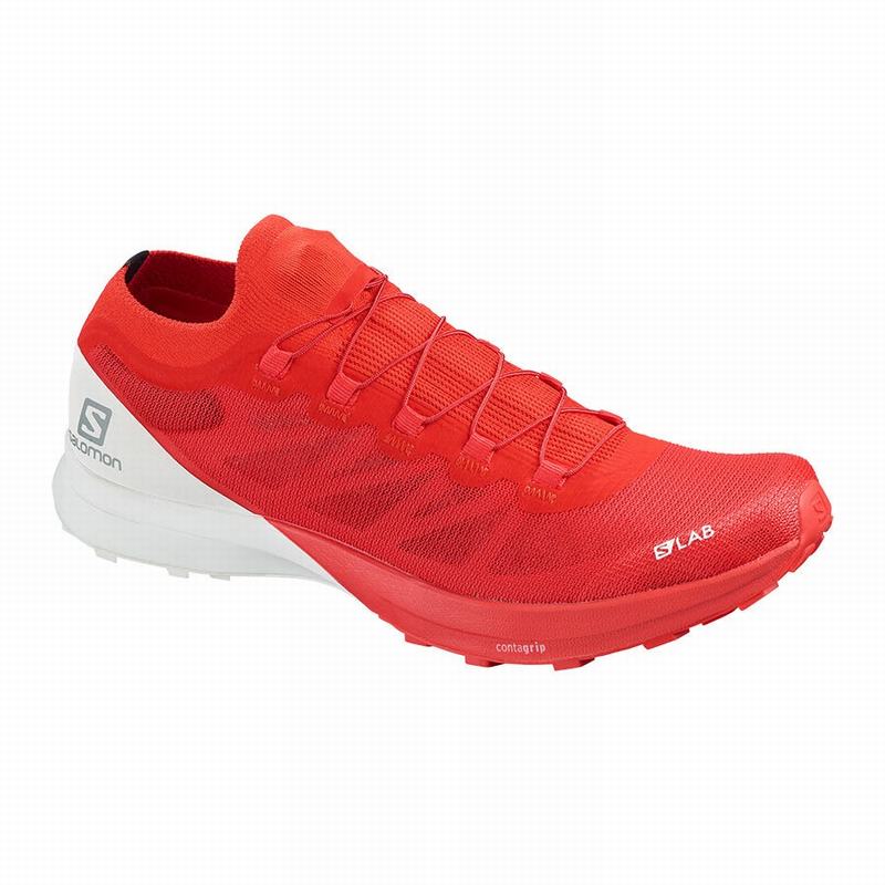 Women\'s Salomon S/LAB SENSE 8 Trail Running Shoes Red / White | US-ZRKH674