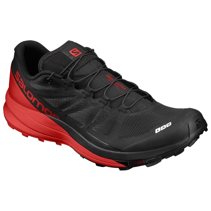 Women\'s Salomon S/LAB SENSE ULTRA Trail Running Shoes Black / Red | US-WNLI120