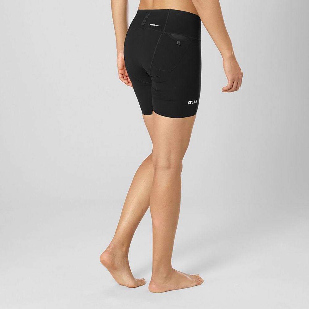 Women's Salomon S/LAB SUPPORT HALF Tights Black | US-NTDC461