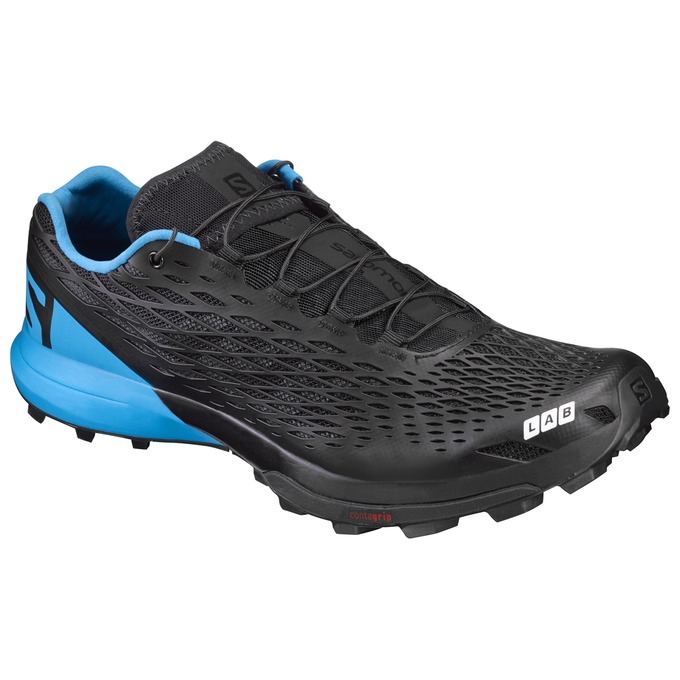 Women\'s Salomon S/LAB XA AMPHIB Trail Running Shoes Black / Blue | US-YWSJ329