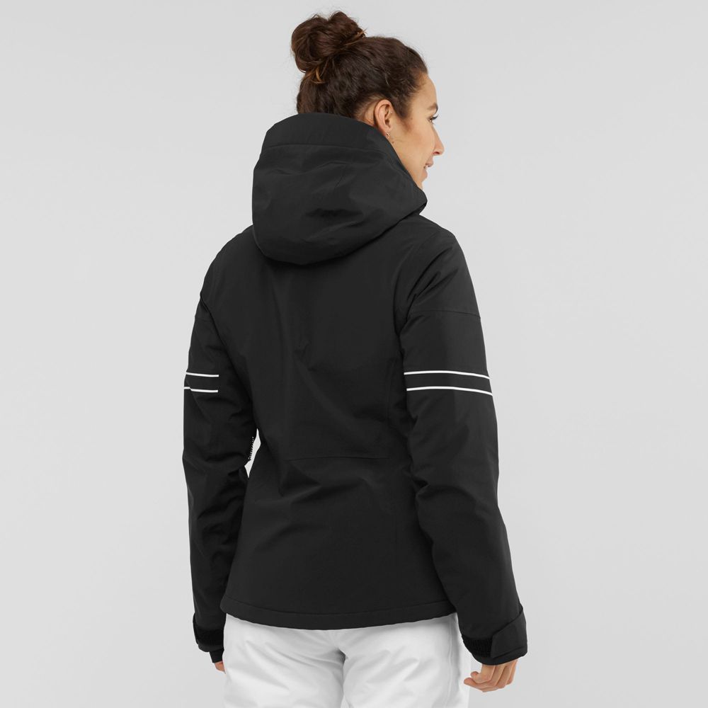 Women's Salomon THE BRILLIANT W Ski Jackets Black | US-FUZC965