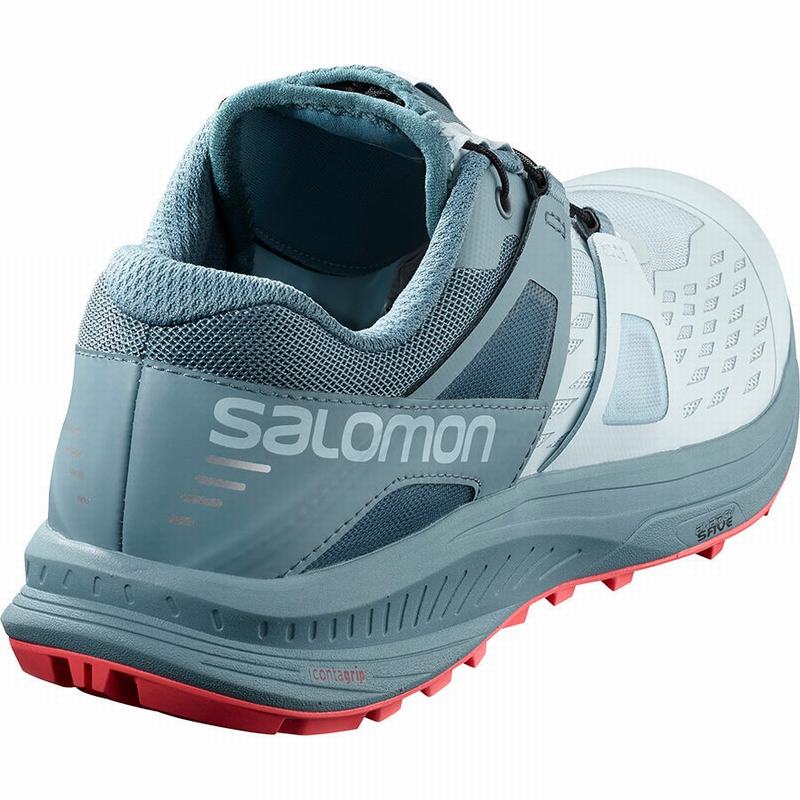 Women's Salomon ULTRA W /PRO Trail Running Shoes Grey Blue Grey | US-NHED975