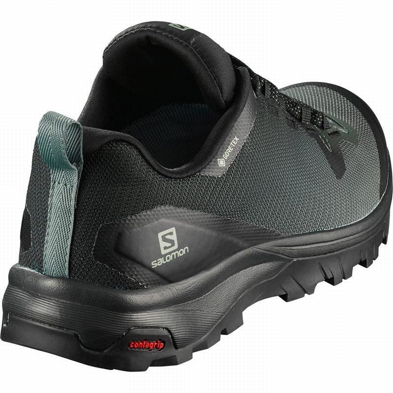 Women's Salomon VAYA GORE-TEX Hiking Shoes Black / Green | US-FGNO248