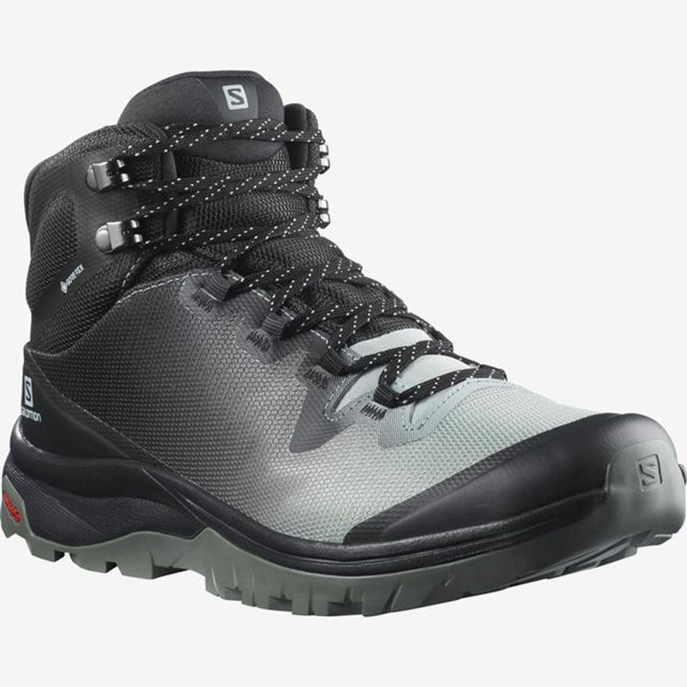 Women's Salomon VAYA MID GTX Hiking Shoes Gray | US-LFSX396