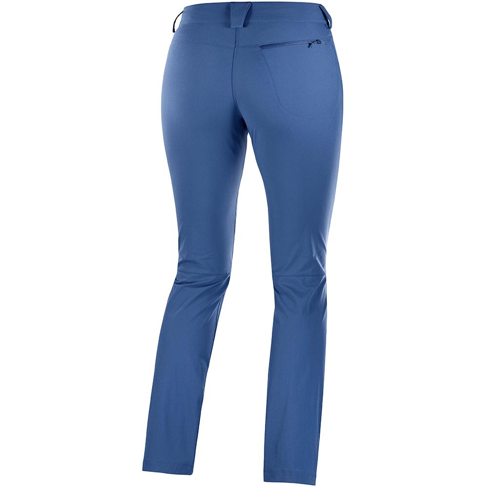 Women's Salomon WAYFARER STRAIGHT LT W Pants Dark Denim | US-ZJNB823