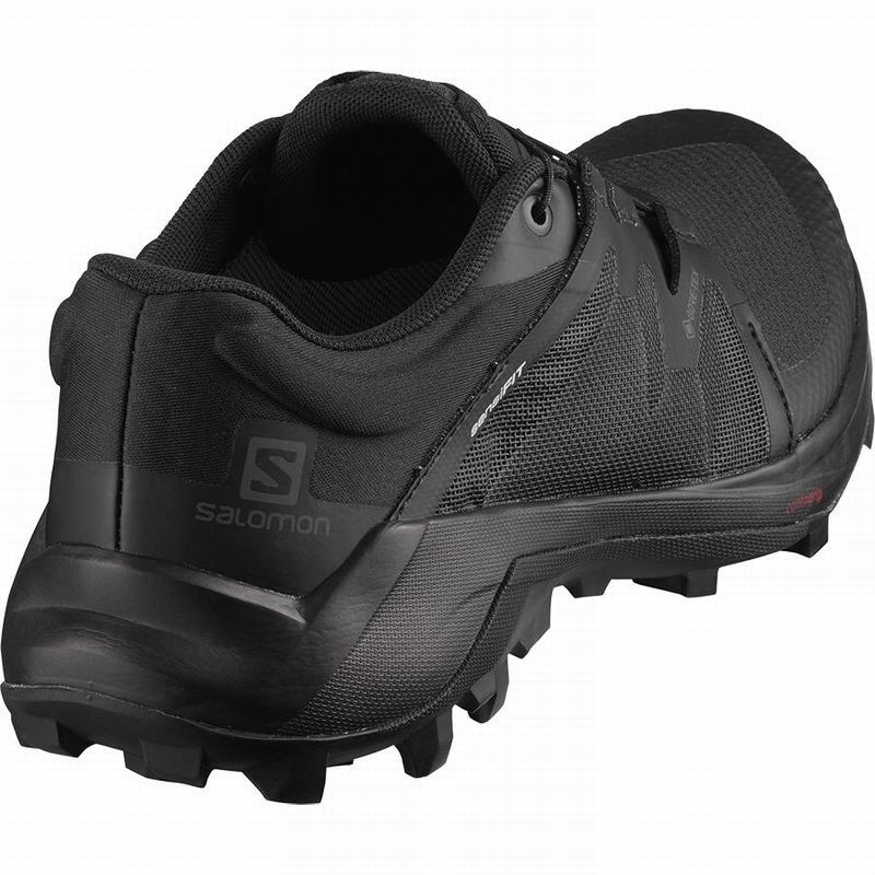 Women's Salomon WILDCROSS GTX Trail Running Shoes Black | US-SDOZ603