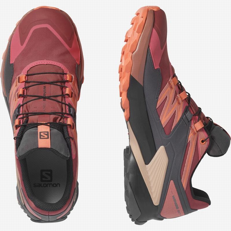 Women's Salomon WINGS SKY GORE-TEX Trail Running Shoes Red / Black | US-JPOF249