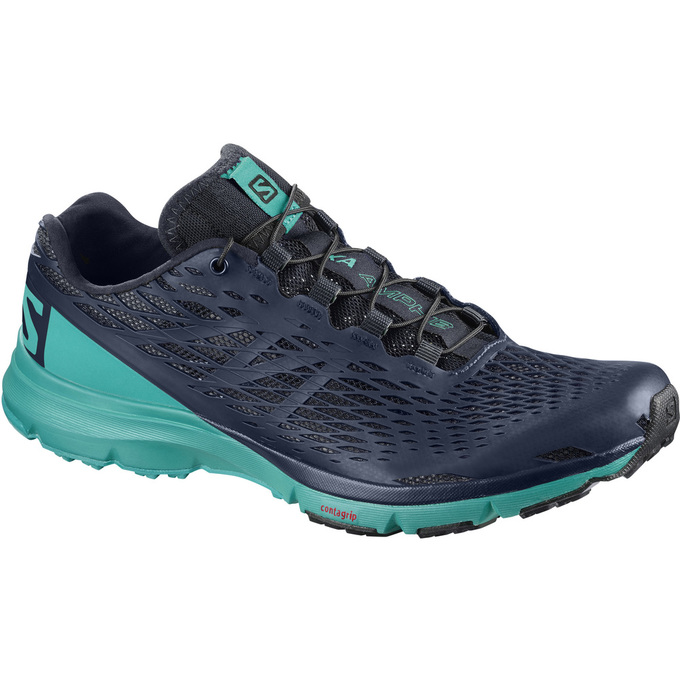 Women\'s Salomon XA AMPHIB W Running Shoes Turquoise / Navy | US-HSRO820