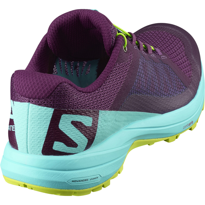 Women's Salomon XA ELEVATE W Trail Running Shoes Deep Purple / Blue | US-KCDY213