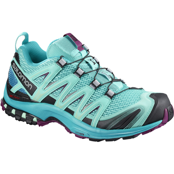 Women\'s Salomon XA PRO 3D W Trail Running Shoes Blue | US-KJID420