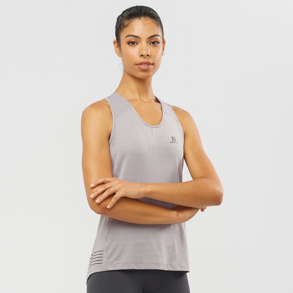 Women\'s Salomon XA W Tank Grey | US-JQFD726