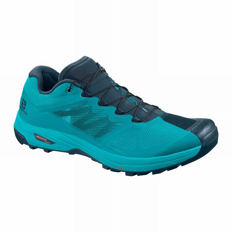 Women\'s Salomon X ALPINE W /PRO Hiking Shoes Turquoise / Blue | US-GTJR724