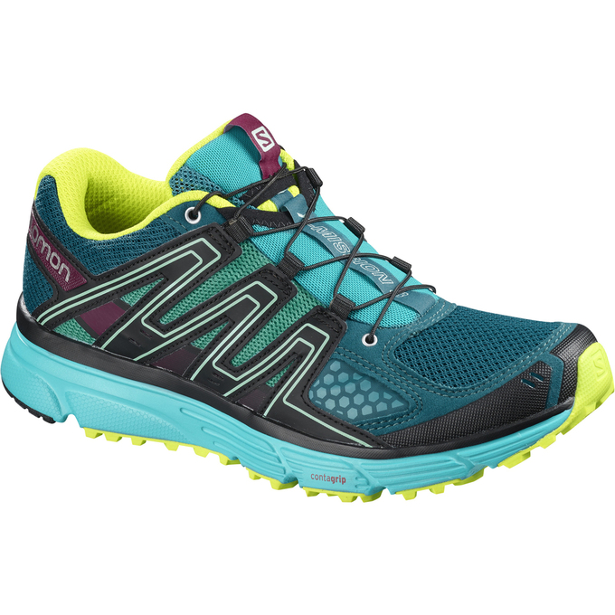 Women\'s Salomon X-MISSION 3 W Trail Running Shoes Turquoise | US-QLTJ819