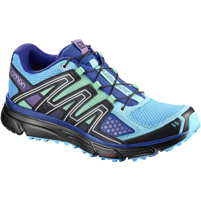 Women\'s Salomon X-MISSION 3 W Trail Running Shoes Blue / Light Blue | US-ZELF610