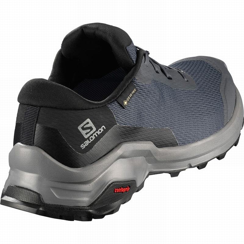 Women's Salomon X REVEAL GORE-TEX Hiking Shoes Dark Blue / Black | US-IPKW896