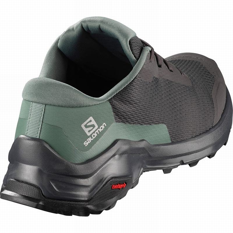 Women's Salomon X REVEAL Hiking Shoes Dark Grey / Green | US-KWTX731