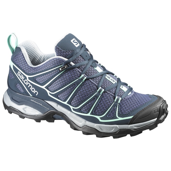 Women\'s Salomon X ULTRA PRIME W Hiking Shoes Navy | US-NLGX748