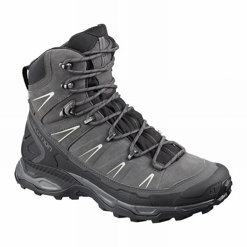 Women\'s Salomon X ULTRA TREK GORE-TEX Hiking Boots Black / Grey | US-JRFA910