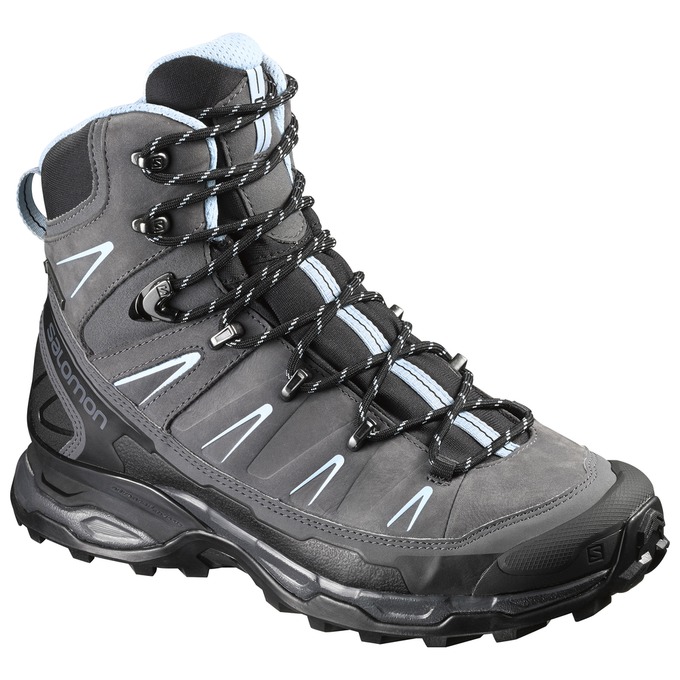 Women\'s Salomon X ULTRA TREK GTX W Hiking Shoes Black / Grey | US-IJMD219