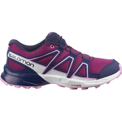 Kids' Salomon SPEEDCROSS J Trail Running Shoes Purple | US-VTBY830