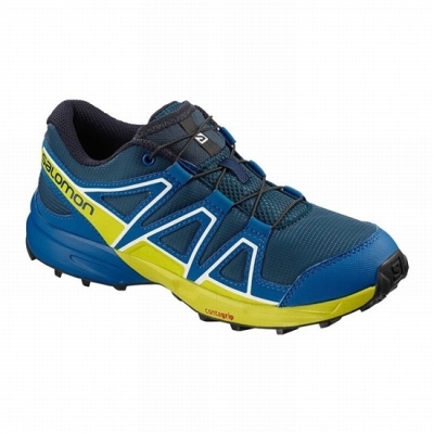 Kids' Salomon SPEEDCROSS Trail Running Shoes Navy | US-SMIV869