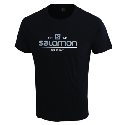 Kids' Salomon TIME TO PLAY SS B T Shirts Black | US-CQKG672