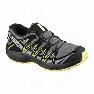 Kids' Salomon XA PRO 3D CLIMASALOMON WATERPROOF Hiking Shoes Black | US-IERL807