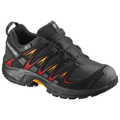 Kids' Salomon XA PRO 3D CSWP J Trail Running Shoes Black | US-TJIW659