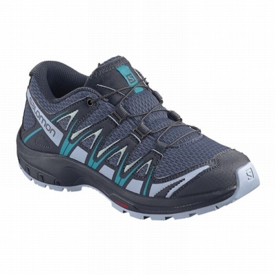 Kids' Salomon XA PRO 3D J Hiking Shoes Blue Indigo / Blue | US-SBGN036