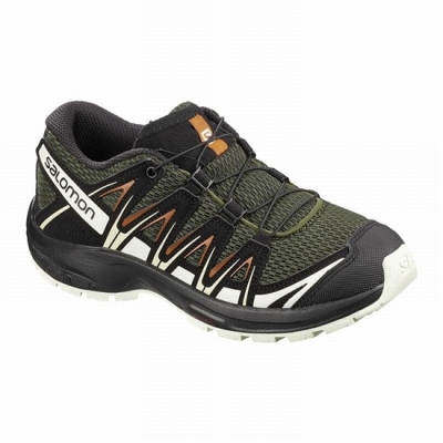 Kids' Salomon XA PRO 3D J Hiking Shoes Deep Green / Black | US-QAUD164