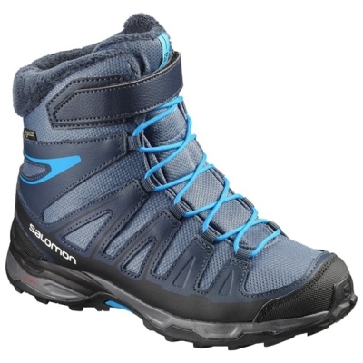 Kids' Salomon X-ULTRA GTX J Winter Boots Navy / Black | US-JGCS473