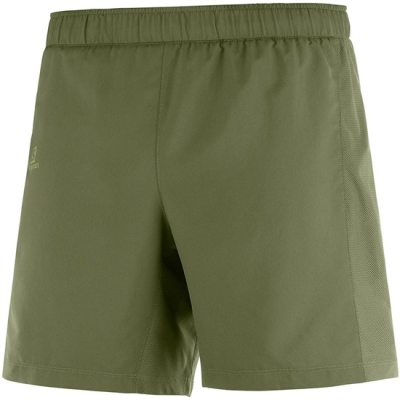 Men's Salomon AGILE 2IN1 M Shorts Olive | US-CWXE469