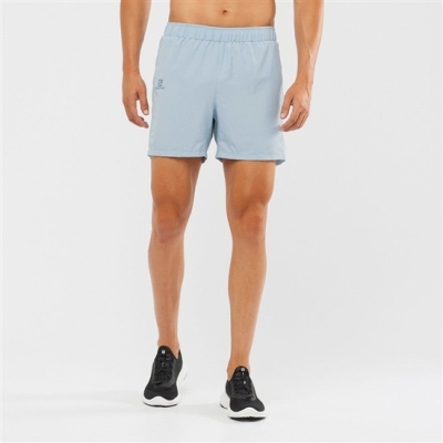 Men's Salomon AGILE 5 Shorts Ashley Blue | US-YTBI089