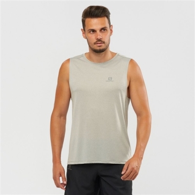 Men's Salomon AGILE M Tank Grey | US-TNWZ478