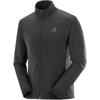 Men's Salomon AGILE SOFTSHELL JKT M Jackets Black | US-ETQI396