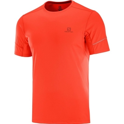 Men's Salomon AGILE SS M T Shirts Orangered | US-PTSU978