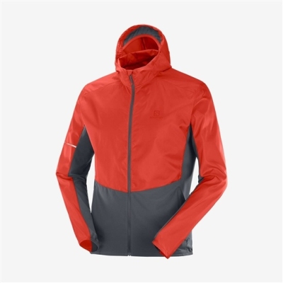 Men's Salomon AGILE WIND Jackets Coral | US-CZHF076