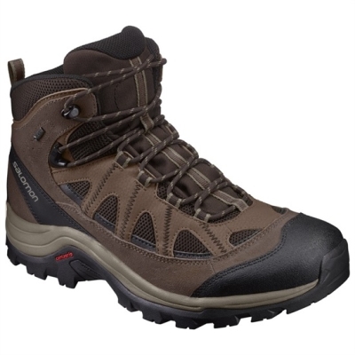 Men's Salomon AUTHENTIC LTR GTX Hiking Boots Chocolate / Black | US-WLDM918