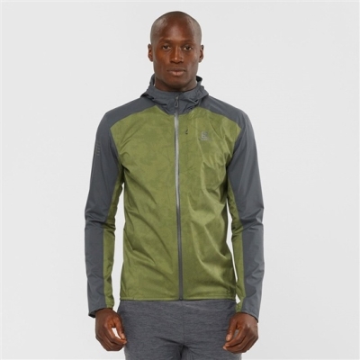 Men's Salomon BONATTI 2.5L Waterproof Jackets Olive | US-YXVR526