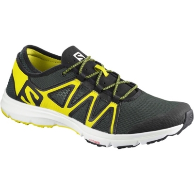 Men's Salomon CROSSAMPHIBIAN SWIFT Water Shoes Black / Yellow | US-TLMZ974