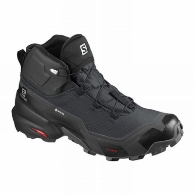 Men's Salomon CROSS HIKE MID GORE-TEX Hiking Boots Black | US-GIKB876