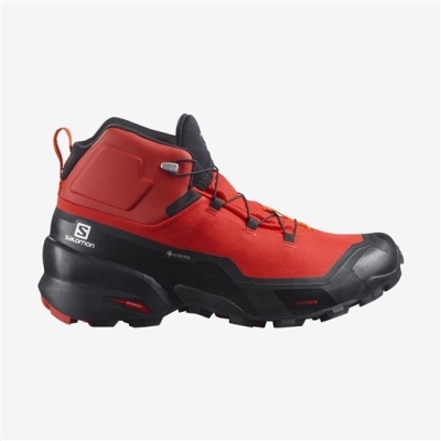 Men's Salomon CROSS HIKE MID GORE-TEX Hiking Boots Orange | US-URPQ238