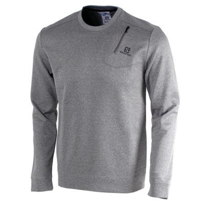 Men's Salomon ECHO M Pullover Medium Grey | US-JGIS726