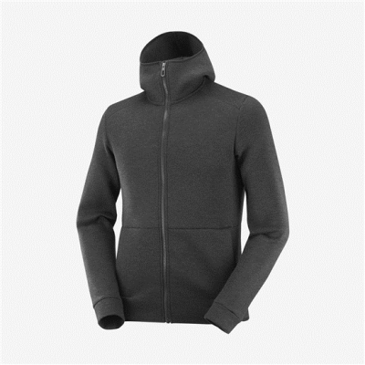 Men's Salomon ESSENTIAL WARM Midlayers Black | US-PUBW185