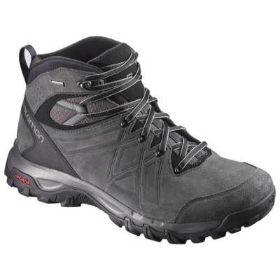 Men's Salomon EVASION 2 MID LTR GTX Hiking Shoes Black | US-BAPN856